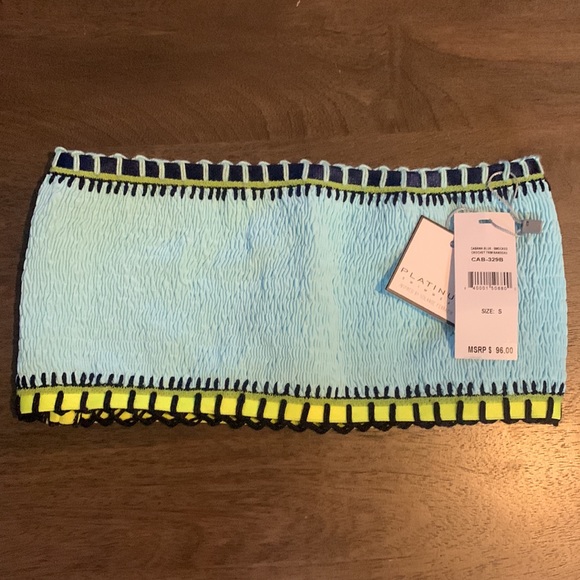 Platinum inspired by Solange Ferrarini
Crochet Trim Bandeau Bikini Top - Picture 7 of 10